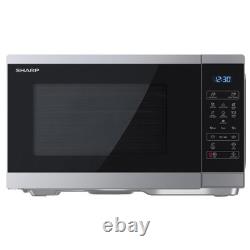 Sharp 25L Solo Microwave 900W, 11 Power Levels, Touch Digital, Silver