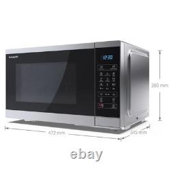 Sharp 25 Litre 900W Digital Microwave with 1000W Grill YC-MG252AU-S