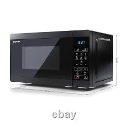 Sharp Black 800W 20 Litre Capacity Microwave with 11 Power Levels YC-MS02U-B
