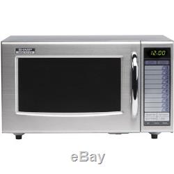 Sharp R21AT/P 1000 Watt Commercial Microwave Oven, 28 Litre Stainless Steel
