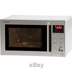 Sharp R28STM 23L 800W 8 Programmes Solo Microwave Oven in Stainless Steel