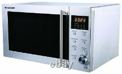 Sharp R28STM 23L 800W Solo Digital Stainless Steel Microwave, 8 Auto Cook Menus