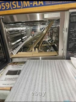 Sharp R959SLMAA Combination Microwave Oven, 40 Litre capacity, 900W, Silver