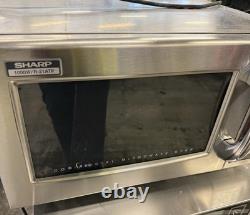 Sharp R-21ATP Commercial Microwave Oven 1000W Stainless Steel Fully Working