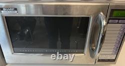 Sharp R-21ATP Commercial Microwave Oven 1000W Stainless Steel Fully Working