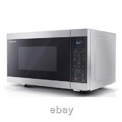 Sharp Silver 25 Litre Microwave 900W Digital Touch Control YC-MS252AU-S