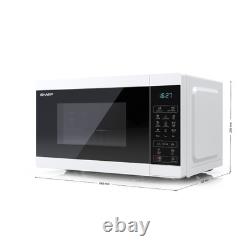 Sharp White 20 Litre 800W Microwave 1000W Grill, Touch Control YC-MG02U-W