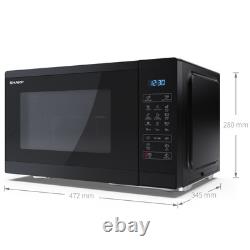 Sharp YC-MG252AU-B Black 25L 900W Microwave with 1000W Grill and Touch Control