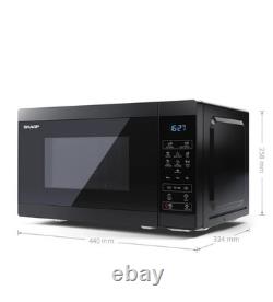 Sharp YC-MS02U-B 20L 800W Solo Microwave Eco-Mode, 11 Power Levels, Black