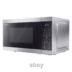 Sharp YC-MS02U-S 20L 800W Solo Microwave Eco-Mode, 11 Power Levels, Silver
