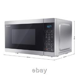 Sharp YC-MS02U-S 20L 800W Solo Microwave Eco-Mode, 11 Power Levels, Silver