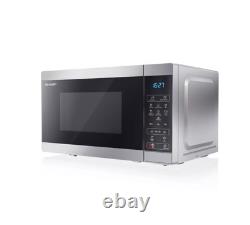 Sharp YC-MS02U-S Silver 800W 20L Capacity Microwave with 11 Power Power Levels