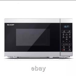 Sharp YC-MS02U-S Silver 800W 20L Capacity Microwave with 11 Power Power Levels