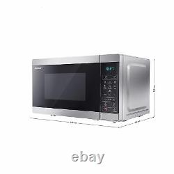 Sharp YC-MS02U-S Silver 800W 20L Capacity Microwave with 11 Power Power Levels