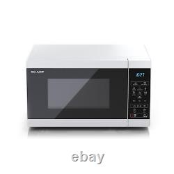 Sharp YC-MS02U-W White 800W 20L Capacity Microwave with 11 Power Power Levels