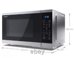 Sharp YC-MS252AU-S 25L, 900W Microwave Oven Silver