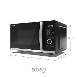 Sharp YC-QC254AU-B 25L 900W Microwave Oven with Grill and Convection Black