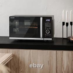 Sharp YC-QC254AU-B 25L Flatbed Microwave Oven 900W with Grill and Convection