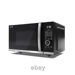 Sharp YC-QC254AU-B Flatbed Convection Oven Microwave with Grill 900W 25L Black