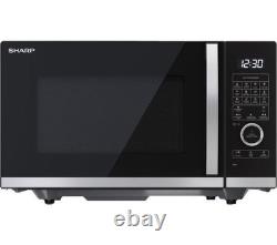 Sharp YC-QC254AU-B Flatbed Convection Oven Microwave with Grill 900W 25L Black