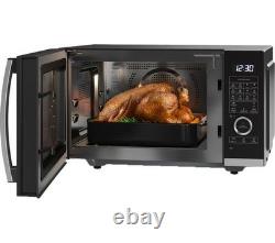 Sharp YC-QC254AU-B Flatbed Convection Oven Microwave with Grill 900W 25L Black