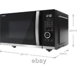 Sharp YC-QC254AU-B Flatbed Convection Oven Microwave with Grill 900W 25L Black