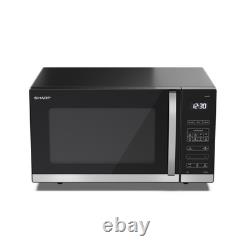 Sharp YC-QS302AU-B 30 Litre 900W Digital Flatbed Microwave Oven Black