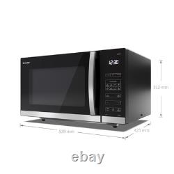 Sharp YC-QS302AU-B 30 Litre 900W Digital Flatbed Microwave Oven Black