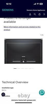 Siemens HF25M6L2B Built In Microwave Black Ex Display