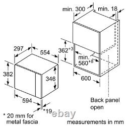 Siemens iQ500 BF525LMS0B 20L 800W Built In Microwave Stainless Steel BOXED