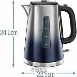 Silver Digital Microwave Oven VYTRONIX and Kettle & Toaster Set Russell Hobbs