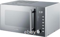 Sleek Digital Microwave Oven, 5 Power Levels, Silver, Mirrored, 25 Litre