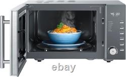 Sleek Digital Microwave Oven, 5 Power Levels, Silver, Mirrored, 25 Litre