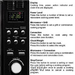 Smad 20L Combination Microwave Oven 800W Convection Grill 1200W 9 Auto Menus