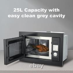 Smad 25 Integrated Built in Microwave Oven Digital Timer Stainless Steel 900W
