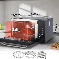 Smad 34L Microwave Oven Convection Grill Drop-down Open Door Stainless Steel