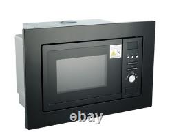 Smad Built-In Integrated Microwave oven 20L with Grill in Black Easy clean 800W