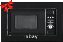 Smad Built-In Integrated Microwave oven 20L with Grill in Black Easy clean 800W