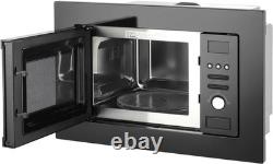 Smad Built-In Integrated Microwave oven 20L with Grill in Black Easy clean 800W
