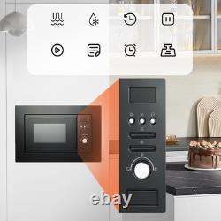 Smad Built-In Integrated Microwave oven 20L with Grill in Black Easy clean 800W