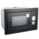 Smad Built-in Integrated Microwave Oven 25l With Grill In Black Easy Clean 900w