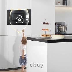 Smad Built-In Integrated Microwave oven 25L with Grill in Black Easy clean 900W
