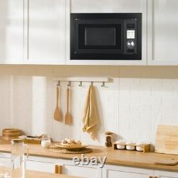 Smad Built-In Integrated Microwave oven 25L with Grill in Black Easy clean 900W