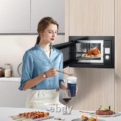Smad Built-In Integrated Microwave oven 25L with Grill in Black Easy clean 900W