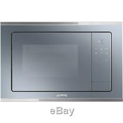 Smeg FMI420S Cucina 20L Built-in Microwave Oven And Grill Silver Glass FMI420S