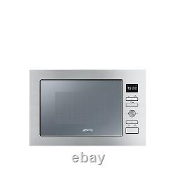 Smeg FMI425S Cucina 25L Built-in Microwave Oven And Grill Silver Glass
