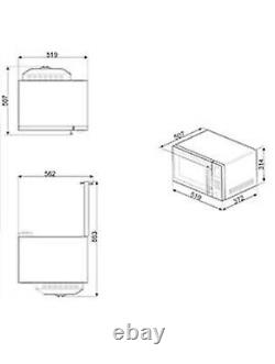 Smeg MOE34CXIUK 34 Litre 1100W Combination Microwave Oven Stainless Steel NEW