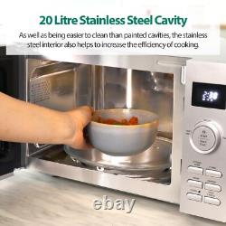 Solo Digital Microwave, 20 Litre, Stainless Steel, Silver, Statesman SKMS0820DSS