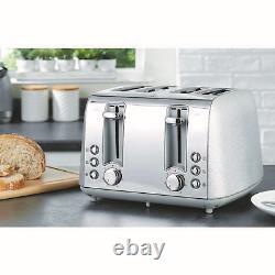 Sparkle Grey Silver Kitchen Appliances Kettle Toaster Bin (BEAUTIFY UR HOME)