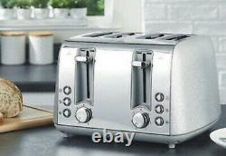 Sparkling Kettle, 4 Slice Toaster & Kettle Stunning kitchen Set. Grey